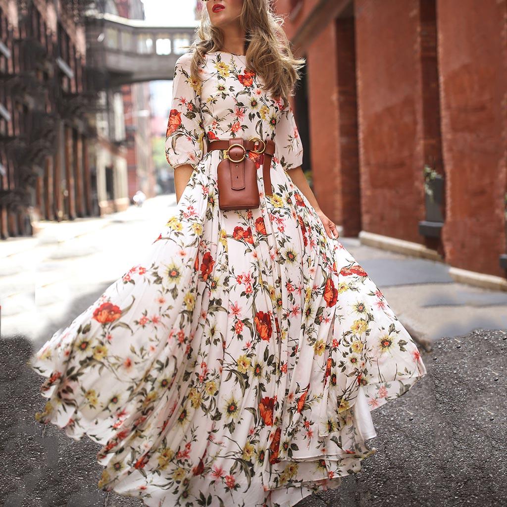 Elegant Floral Maxi Dress